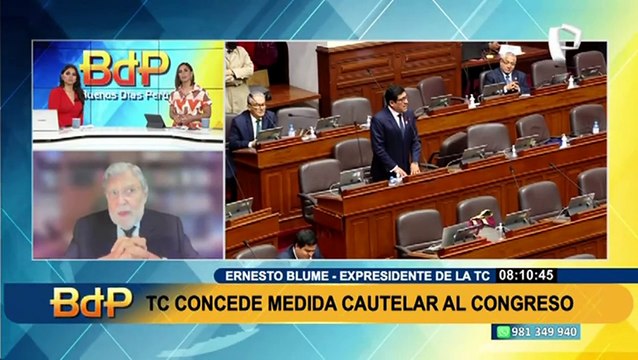 Ernesto Blume sobre medida cautelar en favor del Congreso: “Es una decisión muy oportuna del TC”