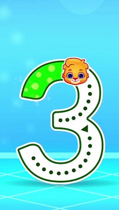 Number 3  | Dancing Three, Tracing, and Counting 3 | Lucas & Friends #shorts