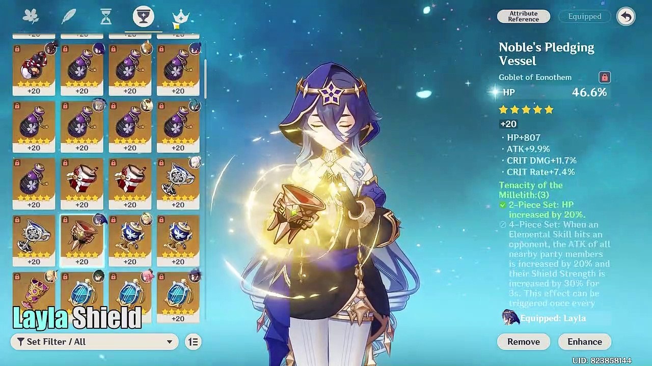 Strength of Layla Shield vs. Genshin Impact