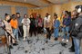 Singers recording Ntantu's track Tomorrow which will be part of The Awakening at the launch of Leeds 2023