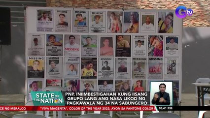 PNP, iniimbestigahan kung iisang grupo lang ang nasa likod ng pagkawala ng 34 na sabungero | SONA
