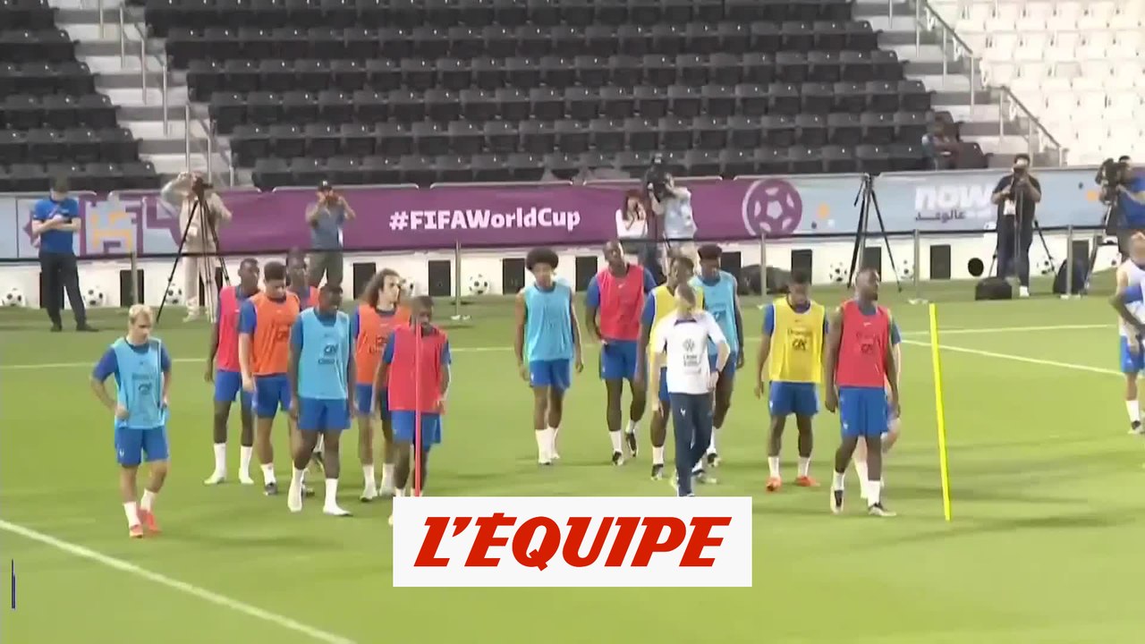 Theo Hernandez ménagé lors de l'entraînement  - CM 2022 - Bleus