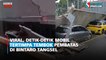 Viral, Detik-Detik Mobil Tertimpa Tembok Pembatas di Bintaro Tangsel
