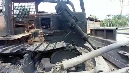 Maquinaria destruidas en avasallamiento de Menonitas