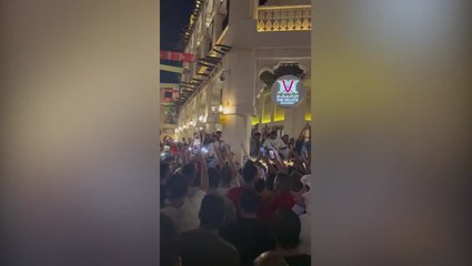 Japanese fans join in singing Arab songs in Qatar