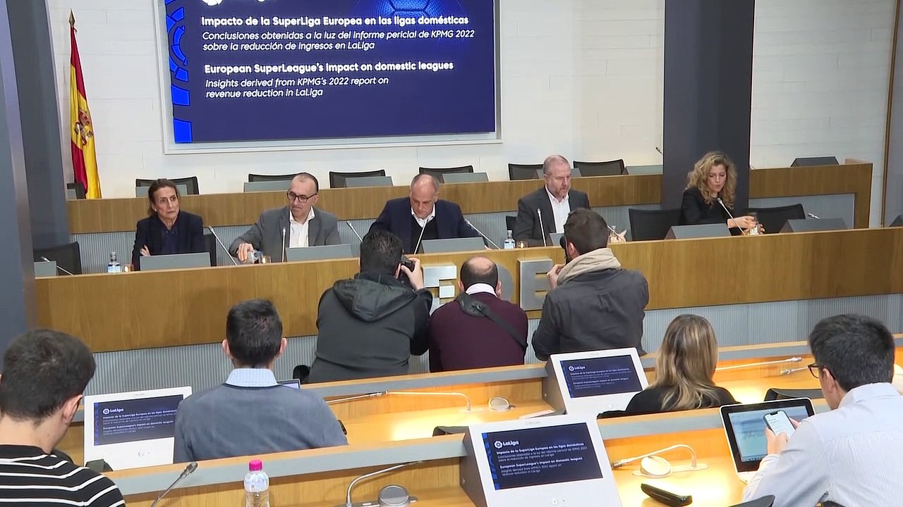 Tebas advierte que la Superliga destruiría "a medio plazo" las ligas domésticas