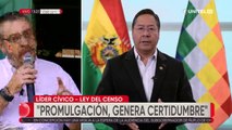 Calvo dice que promulgación de Ley del Censo da “certidumbre”, pero cuestiona discurso de Arce