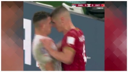 Nikola Milenković  and the Serbian national team attacked Granita XHaka