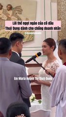 Á hậu Thùy Dung hạnh phúc đọc lời thề ước với chồng doanh nhân