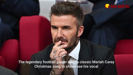 Mariah Carey is a big fan of David Beckham's 'All I Want for Christmas' cover