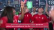 Embolo's mum celebrates with Swiss fans