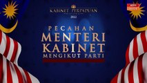 [INFOGRAFIK] Pecahan Menteri Kabinet Mengikut Parti