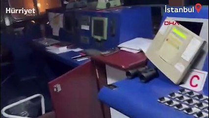 Ahırkapı açıklarında iki geminin kaza anı kamerada