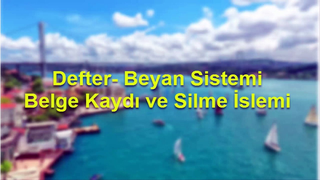 Defter  Beyan Sistemi Belge Kaydı ve Silme İslemi #defterbeyansistemi