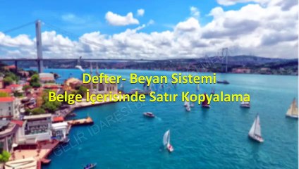 Defter  Beyan Sistemi Belge İçerisinde Satır Kopyalama #defterbeyansistemi