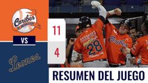 Resumen Caribes vs Leones 8-dic