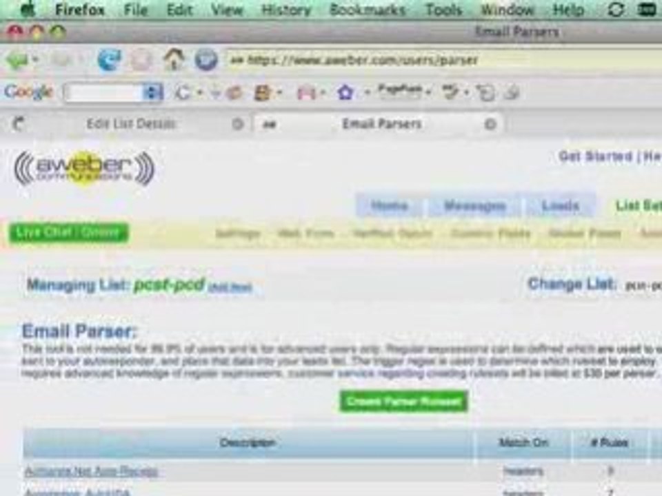 Making Premiumcast.com Work With Aweber.com