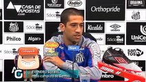 Evandro fala do seu primeiro gol com a camisa do Santos