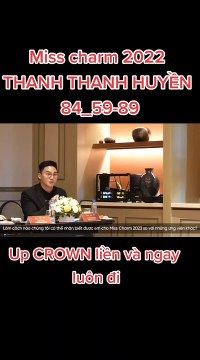 khi trả lời phỏng vấn với ban giám khảo Miss Charm Vietnam