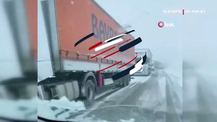 Ulaşıma kar engeli! Uzun kuyruklar oluştu