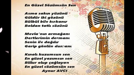 En Güzel Sözümsün Sen *Seslendiren* Klip *Aynur AVCI