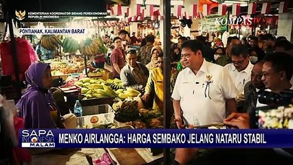 Kunjungi Pasar Flamboyan di Pontianak, Menko Airlangga Pastikan Harga Sembako Stabil Jelang Nataru