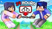 HANDCUFFED For 24 HOURS In Minecraft !
