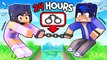 HANDCUFFED For 24 HOURS In Minecraft !