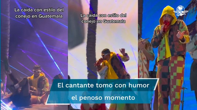 Bad Bunny hace un “Juanga”; sufre caída en su concierto