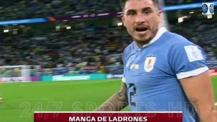 Uruguay Star Jose Gimenez Could Face a FIFTEEN-Match Ban as Video Shows him ELBOWING FIFA Official