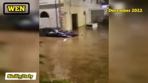 Maltempo alluvione in Sicilia - Flood in Sicily! Roads flooded in milazzo in Messina region! Italy!