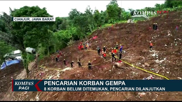 Delapan Korban Gempa Cianjur Belum Ditemukan, Pencarian Dilanjutkan 3 Hari Kedepan