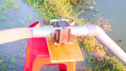 Make High Speed water pump from a wash machine motor