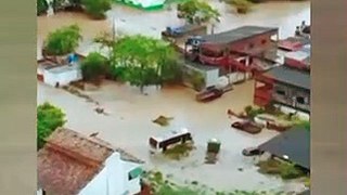 Brazil turned into a river today! terrible flash floods and landslide hit santa catarina