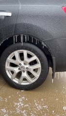 Rolling Out in an Ice Covered Car