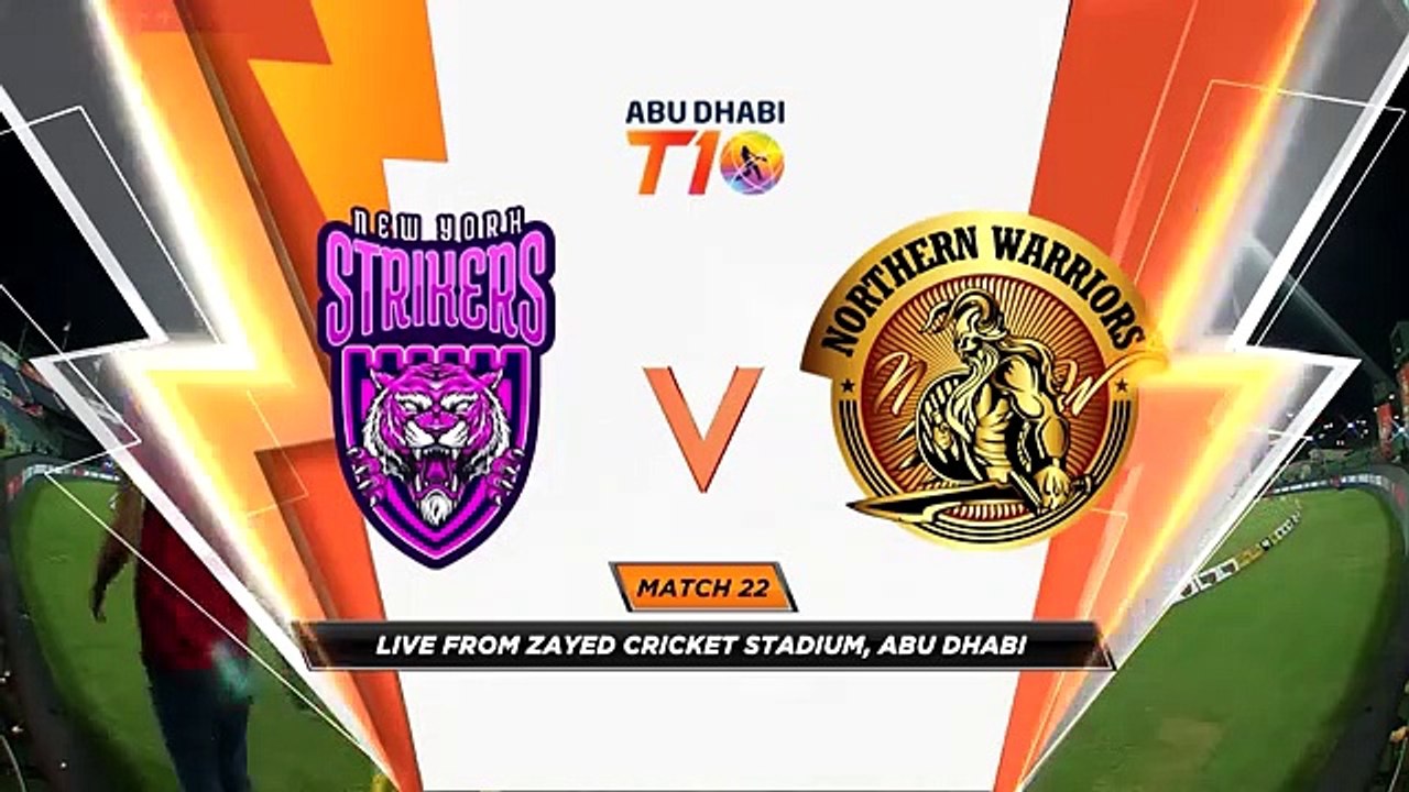 T10 league 2022/ new York strikers vs northern full highlights/match 22