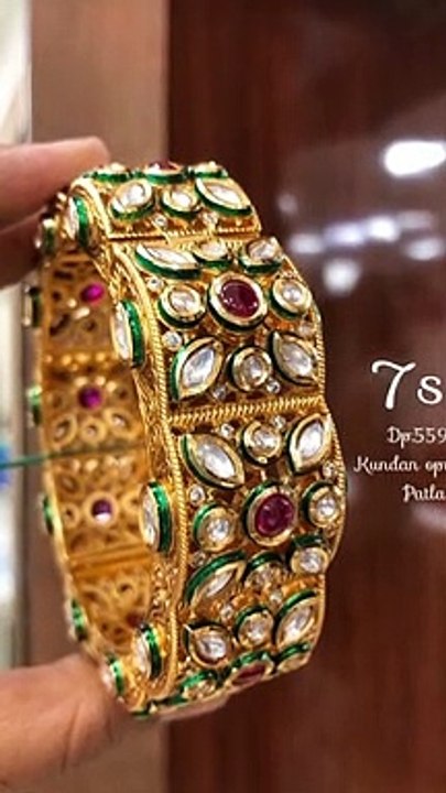 Kundan Kada Bangles - Kundan Bangles - Kundan Jewellery