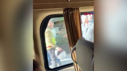 Kadıköy'de okul servisinde korku dolu anlar