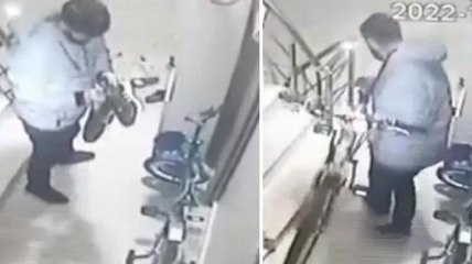 Sultangazi'de hırsızlık için girdiği apartmanda ayakkabıyı kokladı, bisikleti çaldı