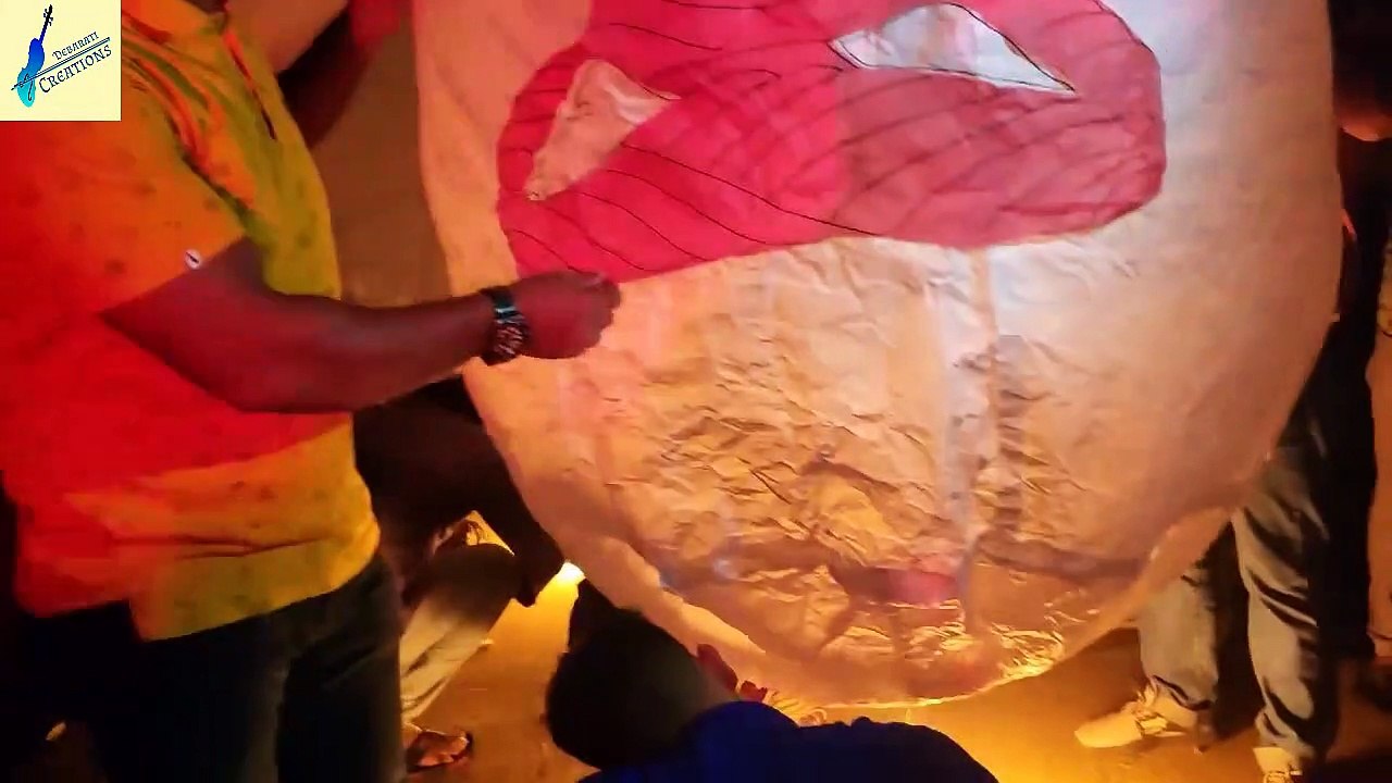 How to make a fanush -ফানুস উড়ানোর পদ্ধতি - Flaying Air-Ballon in The Sky