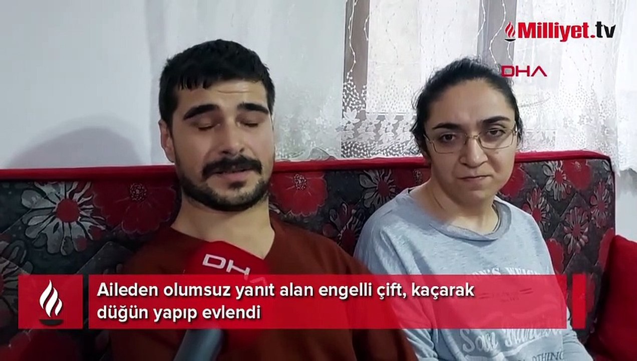 Engelli çift kaçarak evlendi! 'Sevenleri kimse ayıramaz'