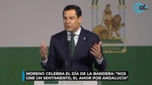 Moreno celebra el día de la bandera: “Nos une un sentimiento, el amor por Andalucía”