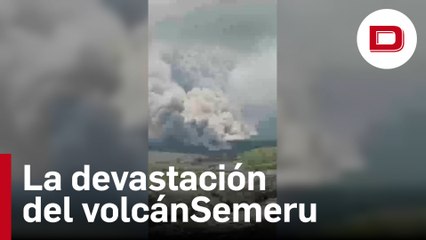 El volcán indonesio Semeru expulsa columna de 1,5 kilómetros de gases y ceniza