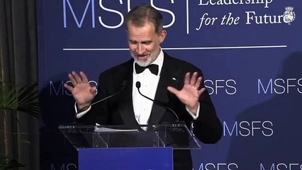 Felipe VI provoca carcajadas al decir esta frase durante su discurso en Washington