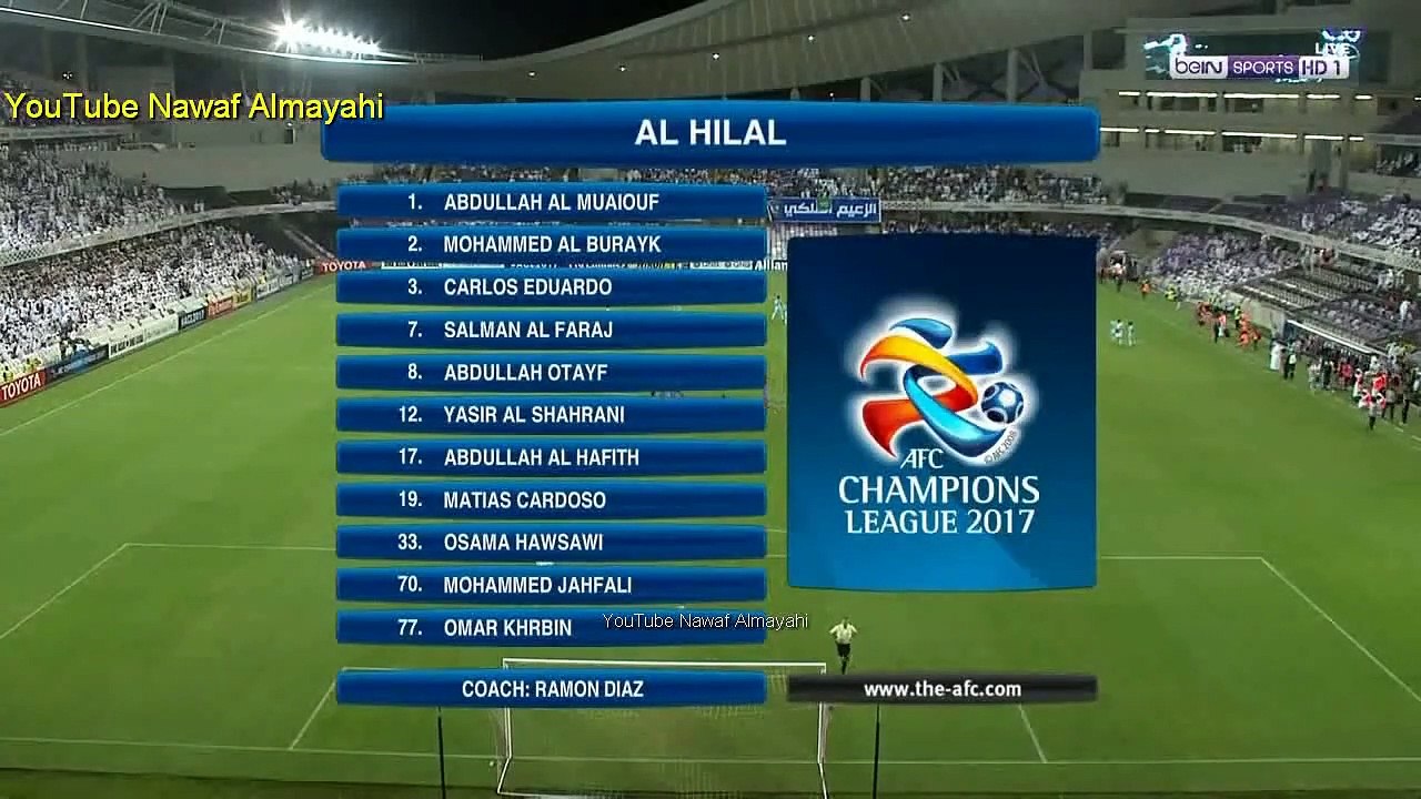 العين 0-0 الهلال مباراة مجنونة ذهاب ربع نهائي دوري الابطال 21-8-2017