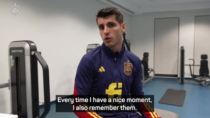 Download Video: Morata thanks those around him after scoring 30 goals for Spain