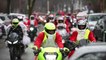 Noel Baba kostümlü motorcular Krakow'da çocuk hastanesini ziyaret etti