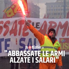 "Giù le armi, su i salari", a Roma la manifestazione nazionale contro guerra e carovita