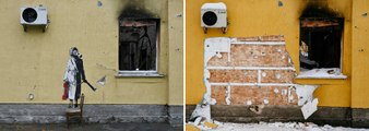 Banksy-Kunstwerk bei Kiew: Polizei vereitelt Diebstahl