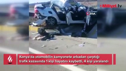 Konya’da trafik kazası: 1 ölü, 4 yaralı